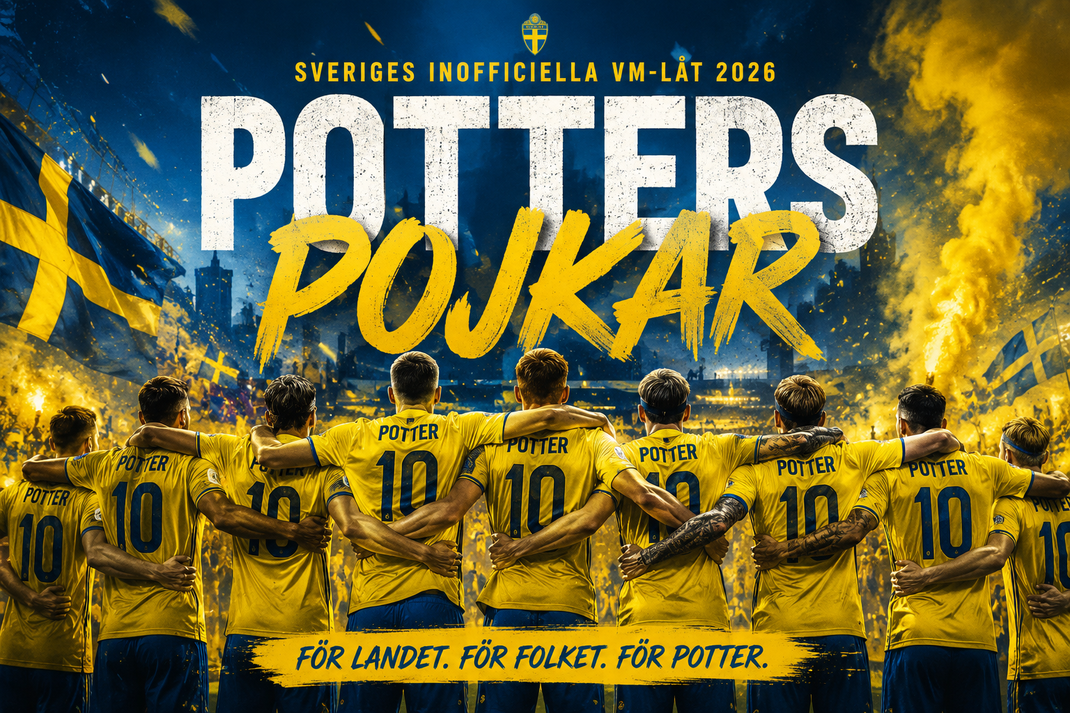 Potters Pojkar – Sveriges landslag firar i gult och blått